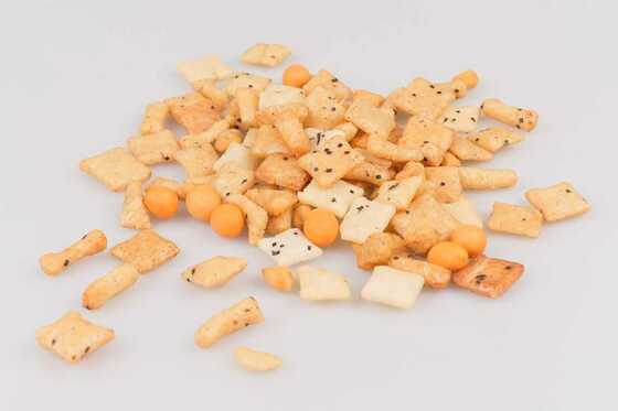 BRC được chứng nhận hương vị ớt cơm bánh quy trộn với đậu phộng - món ăn nhẹ Munchines