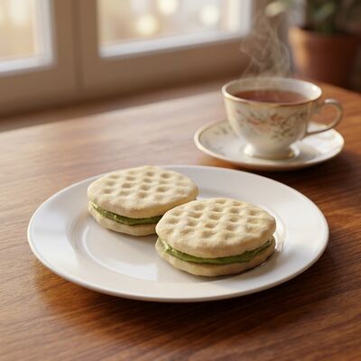 Các bánh quy gạo cao cấp chứa matcha với kết cấu giòn và hương vị cân bằng cho đồ ăn nhẹ đậu nành