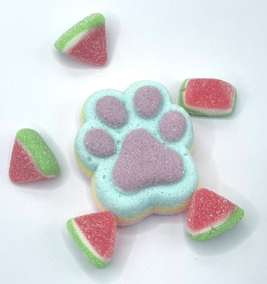 Sweetie Paws & Tiny Melon Giggles – Hỗn hợp kẹo dẻo dấu chân mèo đáng yêu & dưa hấu mini